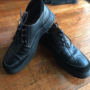 Via Spiga Men’s Black Leather Shoes Boots 10